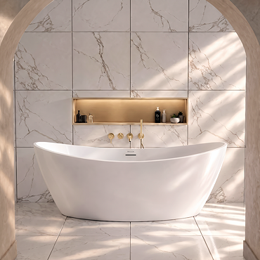 Pavilion Curved Freestanding Bath - 1900 x 890mm