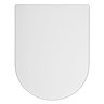 Pavilion Round Rimless Wall Hung Toilet with Soft-Close Seat, Brushed Brass Hinges