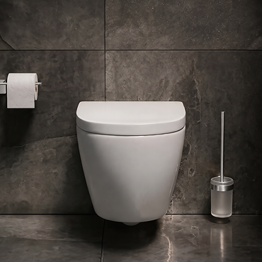 Pavilion Round Rimless Wall Hung Toilet with Soft-Close Seat