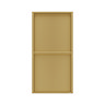 Pavilion Stainless Steel Illuminated Double Shower Niche with Shelf – 610 x 305mm, Brushed Brass
