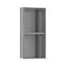 Pavilion Stainless Steel Illuminated Double Shower Niche with Shelf – 610 x 305mm, Brushed