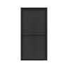 Pavilion Stainless Steel Illuminated Double Shower Niche with Shelf 610 x 305mm Matt Black