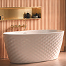 Pavilion Textured Freestanding Bath - 1490 x 740mm Matt White