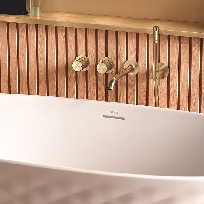 Pavilion Textured Freestanding Bath - 1490 x 740mm