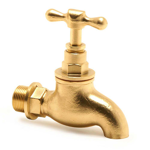 "Pegler 3/4"" Crutch Top Brass Bibtap (508018) Victorian Plumbing"