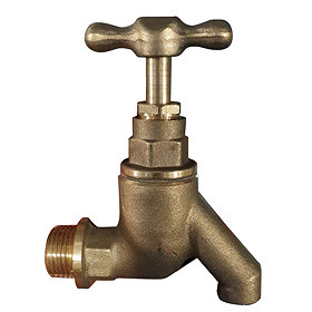 Pegler Brass Bibtap (BS 1010), Crutch Top - 508017 Large Image