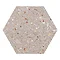 Pella Pink Terrazzo Effect Hexagon Wall & Floor Tiles - 258 x 290mm  Profile Large Image