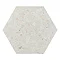 Pella White Terrazzo Effect Hexagon Wall & Floor Tiles - 258 x 290mm  Profile Large Image