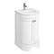 Period Bathroom Co. 500mm Curved Vanity Unit with White Stone Resin Basin - White