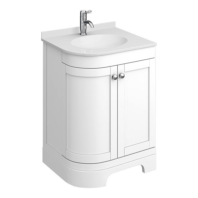 Period Bathroom Co. 600 Corner Vanity Resin Basin Splashback