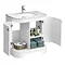 Period Bathroom Co. 800mm Curved Vanity Unit with White Marble Basin Top - White  Feature Large Imag