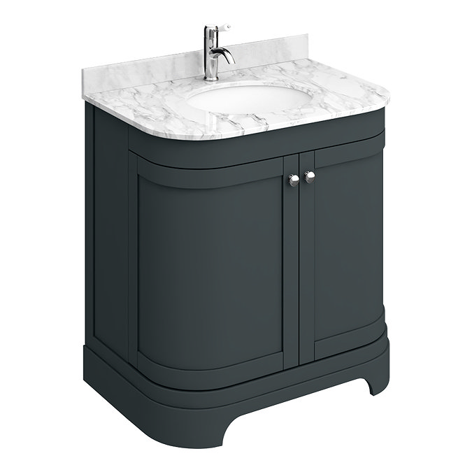 Period Bathroom Co. White Marble Splashback for Vanity Basin Top (Various Widths)  Profile Large Ima