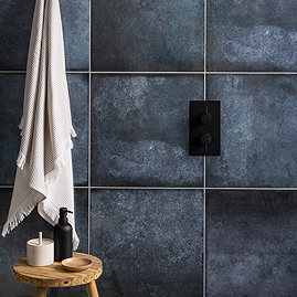 Perth Gloss Blue Zellige Effect Wall & Floor Tiles 450 x 450mm