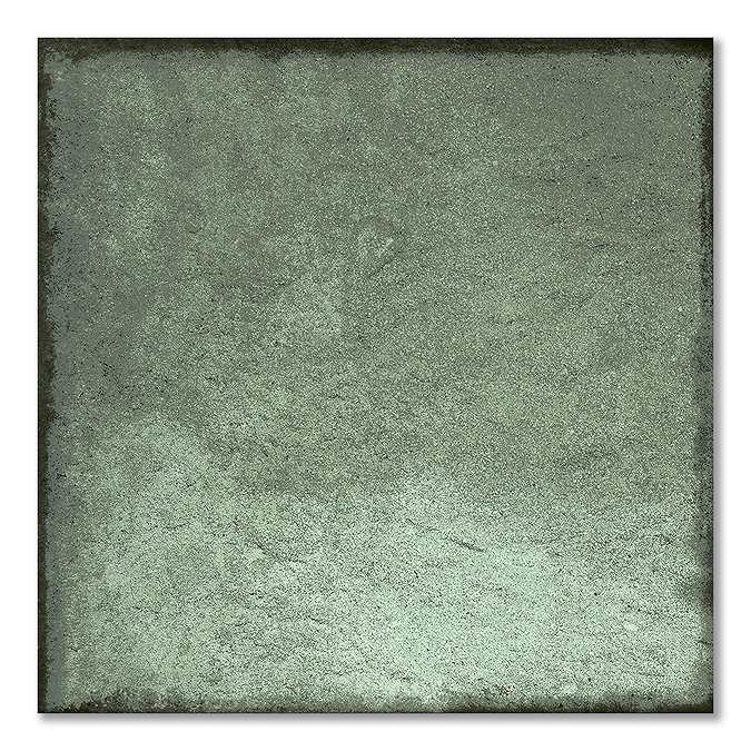 Perth Gloss Green Zellige Effect Floor Tiles 450 x 450mm
