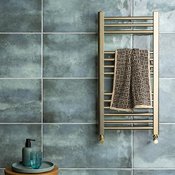 Perth Gloss Green Zellige Effect Wall Tiles 300 x 600mm