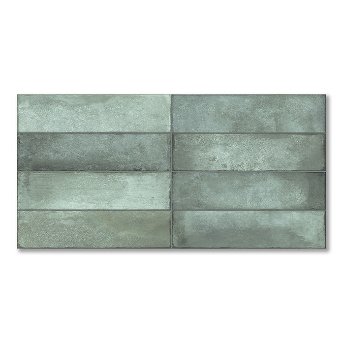Perth Metro Gloss Green Zellige Effect Wall Tiles 300 x 600mm