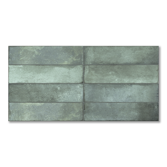 Perth Metro Gloss Green Zellige Effect Wall Tiles 300 x 600mm