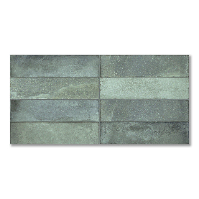 Perth Metro Gloss Green Zellige Effect Wall Tiles 300 x 600mm