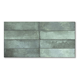 Perth Metro Gloss Green Zellige Effect Wall Tiles 300 x 600mm