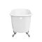 Petite 1350 x 700mm Slipper Roll Top Cast Iron Bath 0TH with Chrome Feet  additional Large Image