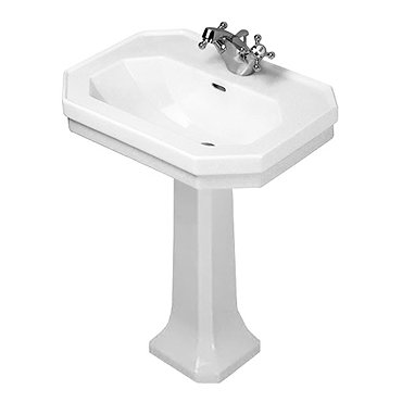 Phoenix - Buckingham 700mm 1TH Basin with Pedestal Profile Large Image