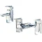 Phoenix SQ Series Mono Basin Mixer & Bath Filler - Chrome Large Image