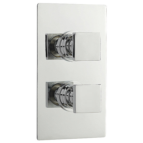 Pioneer Milo Twin Concealed Thermostatic Shower Valve - Chrome Large Image