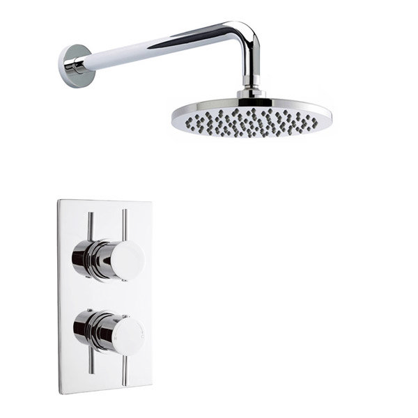 Pioneer - Minimalist Lever Twin Concealed Shower with ABS Trimset & Round Shower Head Large Image