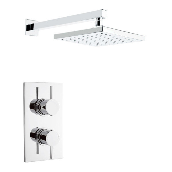 Pioneer - Minimalist Lever Twin Concealed Shower with ABS Trimset & Square Shower Head Large Image