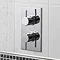 Pioneer - Minimalist Lever Twin Concealed Shower Valve with Chrome Plated ABS Trimset Profile Large 