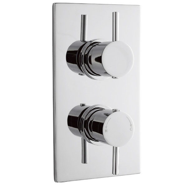 Pioneer - Minimalist Lever Twin Concealed Shower Valve with Chrome Plated ABS Trimset Large Image