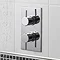 Pioneer Minimalist Lever Twin Concealed Thermostatic Shower with Chrome Plated Brass Trimset Profile