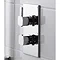 Soft Square Twin Concealed Thermostatic Shower Valve - Chrome - JTY362 Profile Large Image