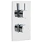 Soft Square Twin Concealed Thermostatic Shower Valve - Chrome - JTY362 Large Image