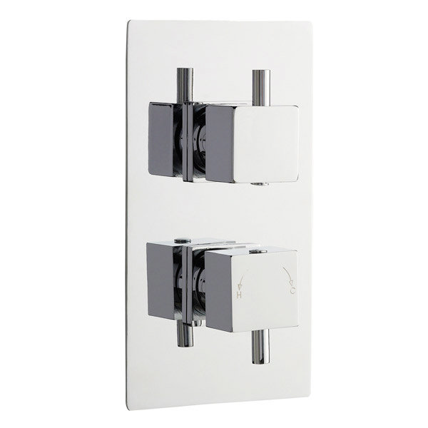 Pioneer - Minimalist Square Twin Concealed Shower with ABS Trimset & Square Shower Head Profile