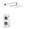 Pioneer - Minimalist Square Twin Concealed Shower with ABS Trimset & Square Shower Head Large Im