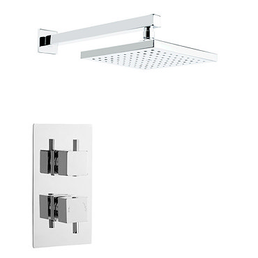 Pioneer - Minimalist Square Twin Concealed Shower with ABS Trimset &amp; Square Shower Head Profile 