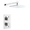 Pioneer - Minimalist Square Twin Concealed Shower with ABS Trimset &amp; Square Shower Head Large Im