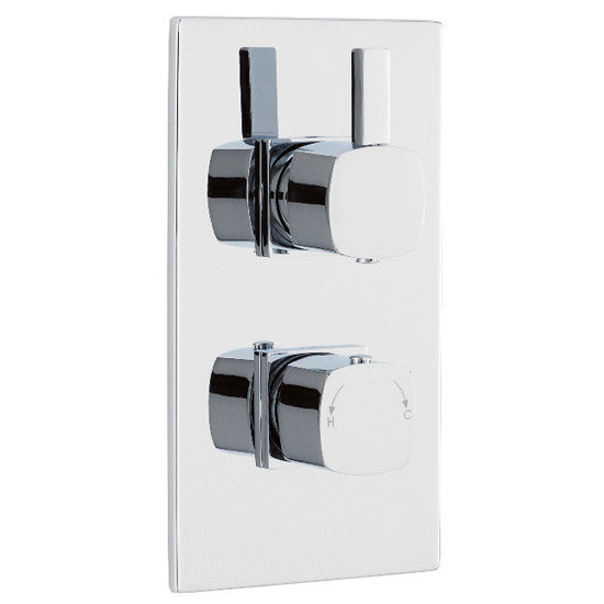 Pioneer Twin Concealed Thermostatic Shower Valve Chrome JTY366 at
