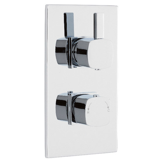 Pioneer Twin Concealed Thermostatic Shower Valve - Chrome - JTY366 Large Image