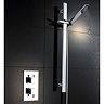 Pioneer Twin Concealed Thermostatic Shower Valve with Rectangular Slide Rail Kit Large Image