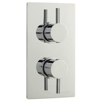 Pioneer Twin Concealed Thermostatic Shower Valve with Slide Rail Kit  Profile Large Image