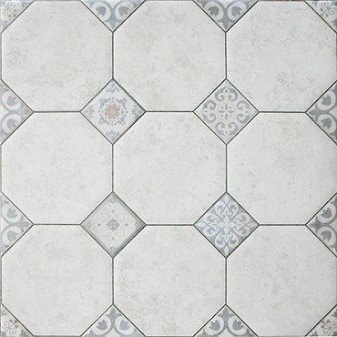Pisa White Large Rustic Floor Tiles - 600 x 600mm Profile Large Image