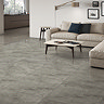 Pisani Dark Grey Stone Effect Wall & Floor Tiles - 600 x 600mm