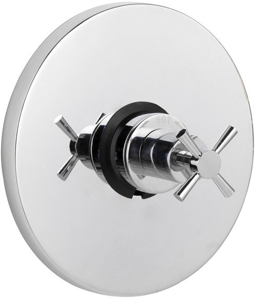 Pixi Concealed Thermostatic Sequential Shower Valve with Oval Plate Large Image