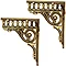Polished Brass Decorative Shelf/Cistern Brackets (260 x 210mm) Large Image