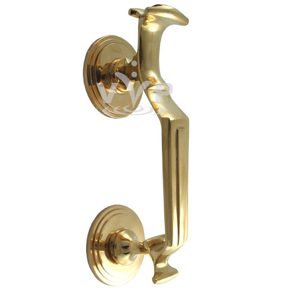 Polished Brass Doctors Door Knocker - K-259 Large Image