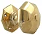 Polished Brass Octagonal Centre Door Knob - CD-385 Large Image