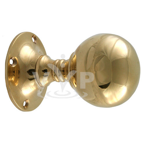 Traditional Polished Brass Round Door Knob - CD-363 Large Image