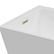 Potenza 1650 x 780 Curved Freestanding Corner Bath with Brushed Brass Screen and Waste